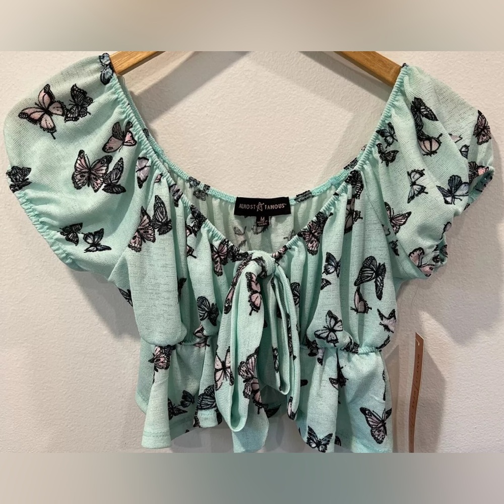 Butterfly crop top for sale! Size medium
